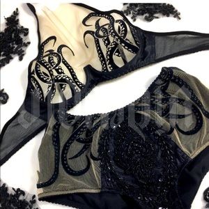 VideNoir KRAKEN/HALTER UNDERWIRED BRALETTE SET